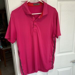 G/FORE Men's Bold Pink Polo Shirt Sz M